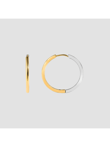 Adeliás Damen Ohrringe – Klappcreole aus Edelstahl in silber