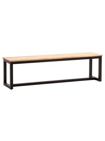 KADIMA DESIGN Esszimmerbank 160x40x45 cm Massivholz Metall Loft-Style,
