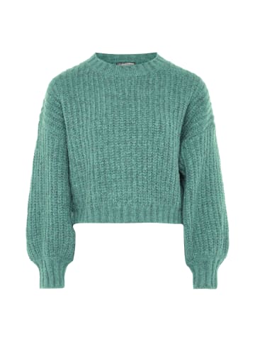 DreiMaster Damen Grobstrickpullover in MINT GRÜN