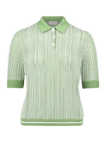 CARTOON Strickpullover mit Kragen in Khaki/White