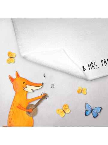 Mr. & Mrs. Panda Gästehandtuch Otter Stein ohne Spruch in Weiß