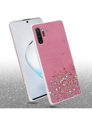 cadorabo Hülle für Samsung Galaxy NOTE 10 PLUS Glitter in Rosa mit Glitter