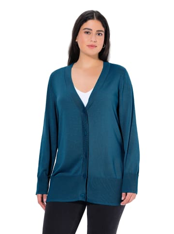 Ulla Popken Strickjacke in blaugrün