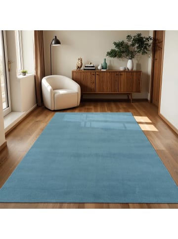 Tara Carpet Kurzflorteppich Fiona Uni in New Hellblau