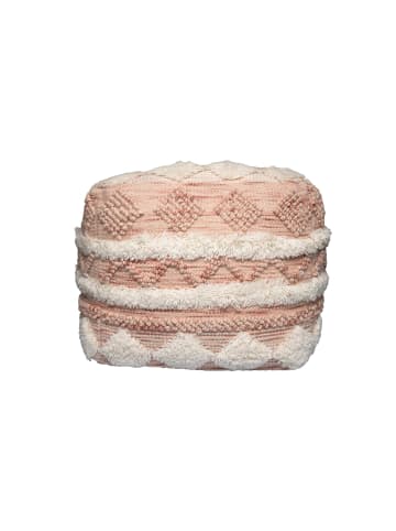 Kayoom Sitzkissen Pouf Bohist in rosa - creme