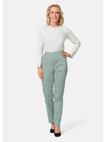 GOLDNER Satin-Baumwollhose mit Stretch in mintgrün