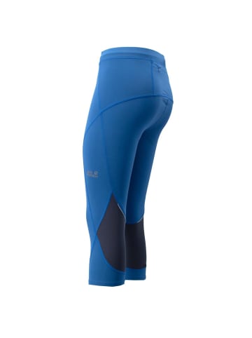 Jack Wolfskin Leggings Capri Sporthose in Blau