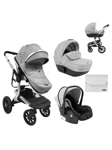 Kikkaboo Kombikinderwagen Irene 3 in 1 in grau