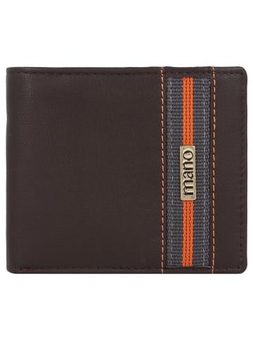 mano Don Leonardo Geldbörse RFID Leder 11 cm dunkelbraun