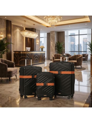 SONGMICS 3er-Set: Koffer Trevo in Schwarz - (B)50 x (H)30 x (T)75 cm