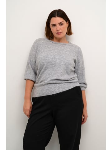 KAFFE curve Strickpullover KCmerida in Grey Melange
