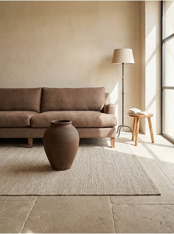 KADIMA DESIGN Läufer Uni flachgewebt pflegeleicht Wohnzimmer Flur Esszimmer Wohnraum in Beige