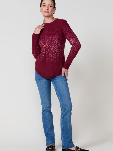 KOROSHI Weicher Damenpullover im Jacquardmuster in braun