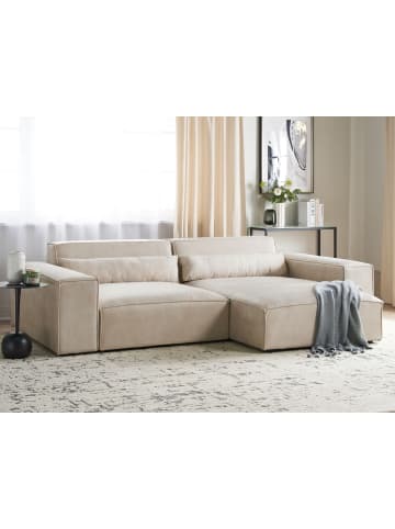 Beliani 2-Sitzer Sofa HELLNAR in Beige - (W) 262 x (H) 70 x (L) 176 cm linksseitig