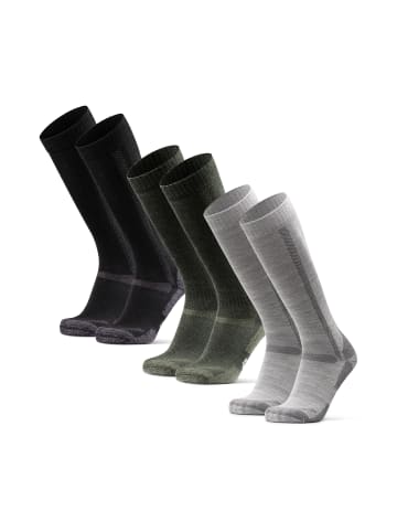 DANISH ENDURANCE Socken Knee-High Merino Hiking in black light grey green