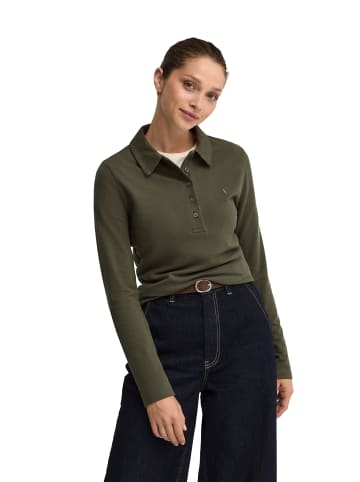 Polo Club Poloshirt WOMAN RIGBY GO PRIYANKA POLO IO LONG SLEEVE SLIM FIT in MILITÄRGRÜN