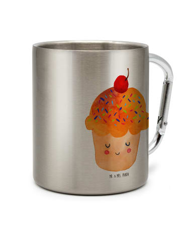 Mr. & Mrs. Panda Edelstahl-Isolierbecher Cupcake ohne Spruch in Silber