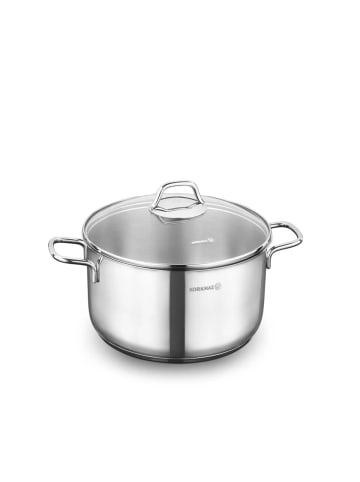 Korkmaz Korkmaz Perla Kochtopf aus hochwertigem 18/10-Edelstahl - 22 in Silber