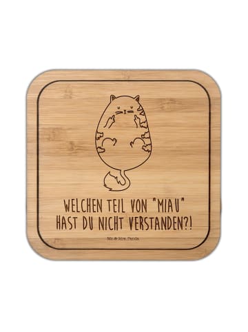 Mr. & Mrs. Panda Tischschoner Katze Mittelfinger mit Spruch in Transparent
