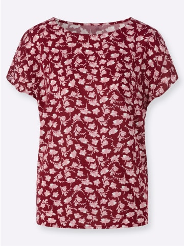 WITT WEIDEN Bluse in bordeaux-weiß-bedruckt