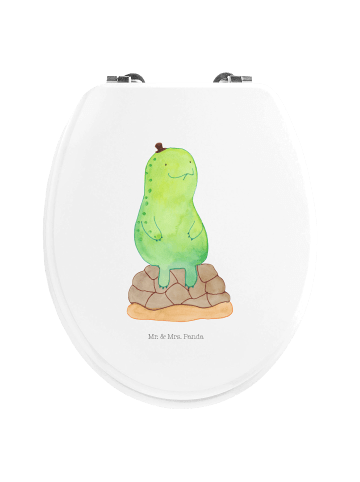 Mr. & Mrs. Panda Toilettendeckel Schildkröte Pause ohne Spruch in Weiß