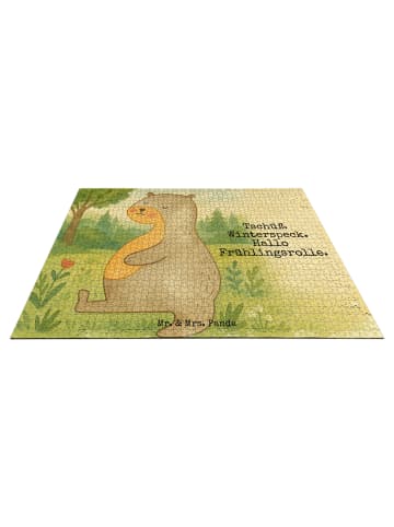 Mr. & Mrs. Panda Puzzle Otter Bauch Design mit Spruch in Weiß
