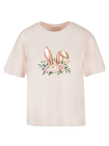 F4NT4STIC Tee Blumen Osterhasen Ohren Dekor in pink
