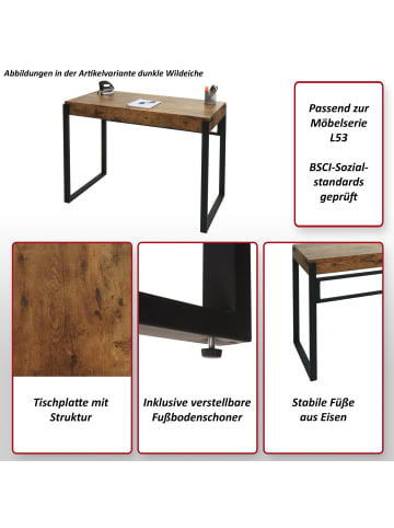 MCW Konsolentisch L53, Marmor-Optik grau