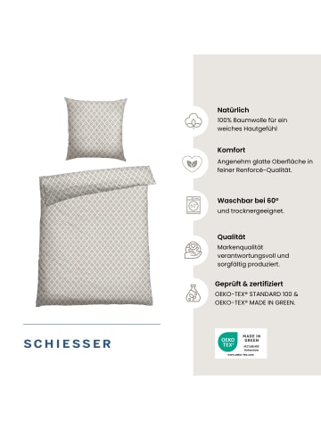 Schiesser Renforcé-Bettwäsche-Set Yosa in Sand