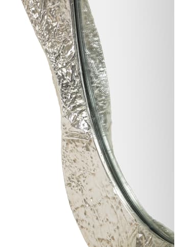 Mauro Ferretti Silberner Metall-Wandspiegel, 87,5 x 6,5 x 128 cm