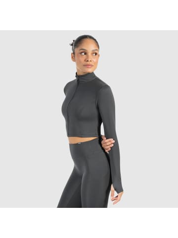 SMILODOX Crop Jacke Nilai in Anthrazit