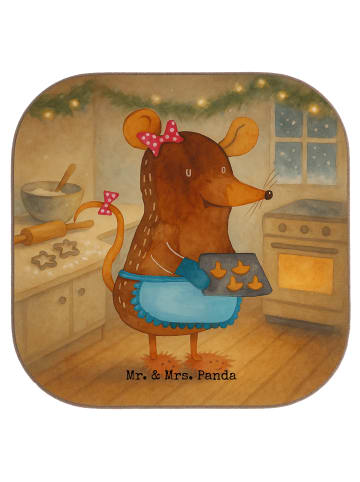 Mr. & Mrs. Panda Tischuntersetzer Maus Kekse Design ohne Spruch in Weiß