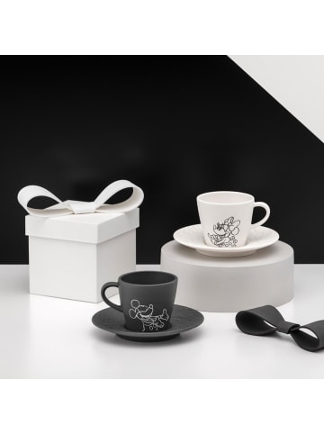 Villeroy & Boch 6er Set Espressotassen Manufacture Rock - Mickey Mouse 60 ml schwarz in schwarz