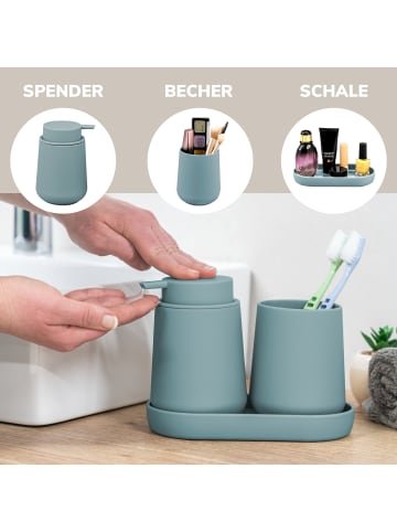 eluno Bad-Accessoires Set TESERO 5tlg. ca. 8,5 x 12 x 9 cm (B/H/T)