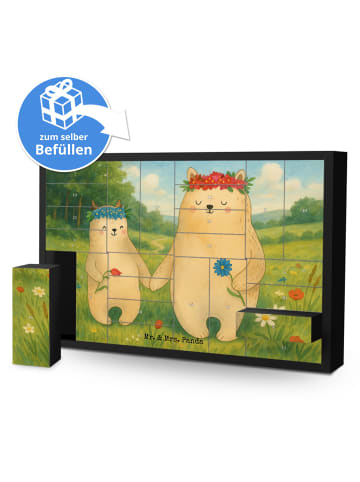 Mr. & Mrs. Panda Befüllbarer Adventskalender Bären mit Blumenkra... in Weiß