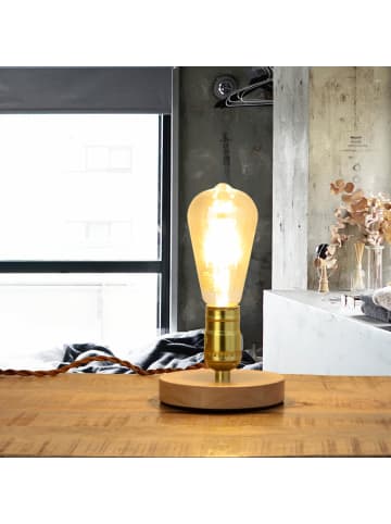 Licht-Erlebnisse Tischlampe Ø 12 x (H)10 cm in Gold