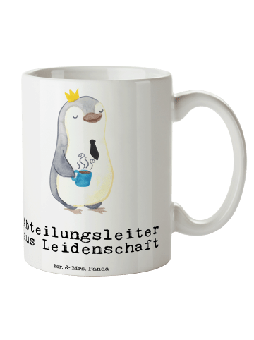 Mr. & Mrs. Panda Tasse Abteilungsleiter Leidenschaft mit Spruch in Weiß