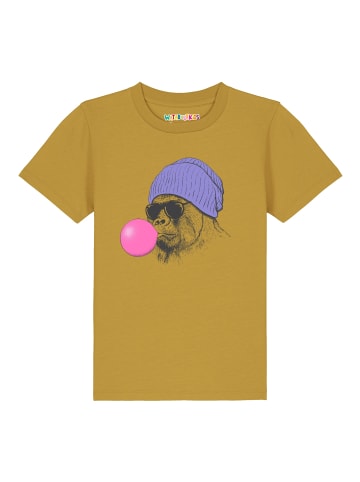 wat? Apparel T-Shirt Gorilla Kaugummi in Ocker