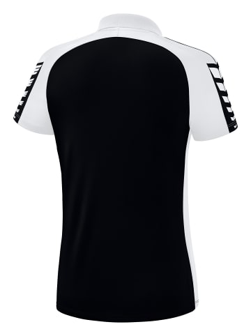 erima Six Wings Poloshirt in schwarz/weiss