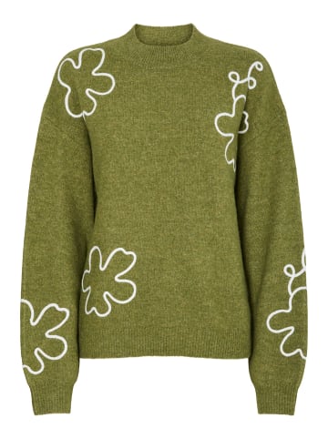 Pieces Strickpullover in Sphagnum