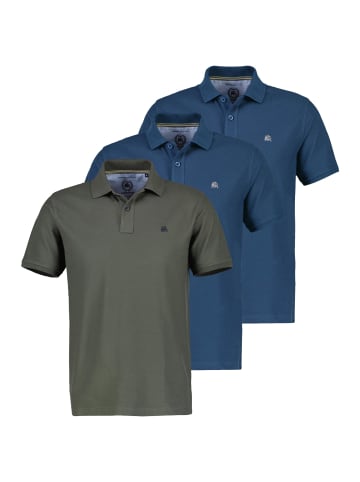 Lerros Poloshirt Basic in Blau / dunkelgrün