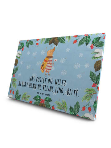 Mr. & Mrs. Panda Adventskalender Nachtfalter Fähnchen mit Spruch in Eisblau