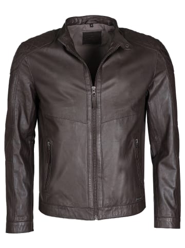 Mustang Lederjacke Max in dunkelbraun