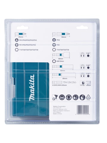 Makita Impact Black - Schraubendreher- und Bohreinsatzset in Türkis