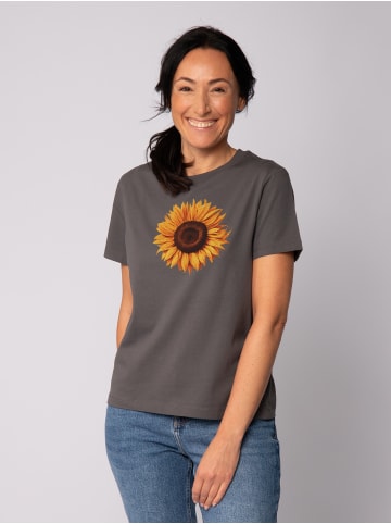 wat? Apparel T-Shirt Sonnenblume in Grau