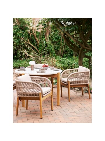 home24 Loungesessel Terracina 2er-Set in Beige / Braun