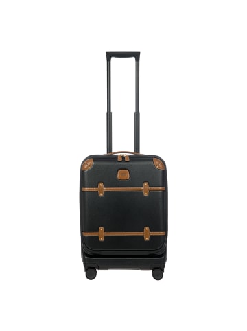 BRIC`s Bellagio 4 Rollen Kabinentrolley 55 cm mit Dehnfalte schwarz-braun