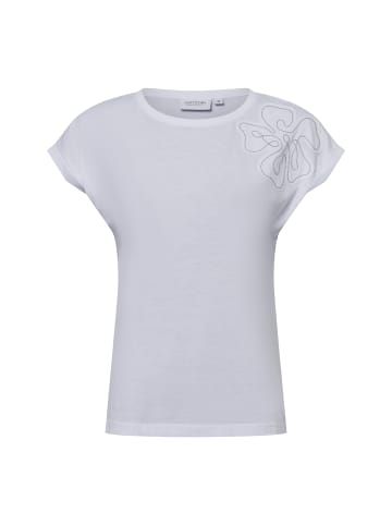 comma T-Shirt in weiß silber