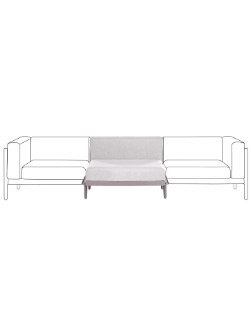 Beliani Gartensofa FERRETTI in Beige - (W) 88 x (H) 68 x (L) 73 cm