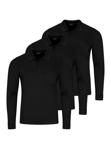 Ragman Poloshirt Basic in Schwarz